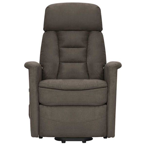 vidaXL Sta-op-massagestoel microvezelstof donkergrijs