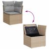 vidaXL Tuin Sofa Set met kussen met opslag 8 pcs Beige en Licht Grijs