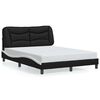 vidaXL Bedframe zonder matras "Hvar" kunstleer zwart en wit 120x200 cm