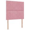 vidaXL LED Hoofdbord Roze 90 cm Fluweel