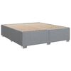 vidaXL Boxspring met matras stof lichtgrijs 200x200 cm