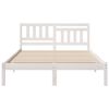 vidaXL Bedframe met hoofdeinde Wit 120 x 190 cm Massief grenenhout