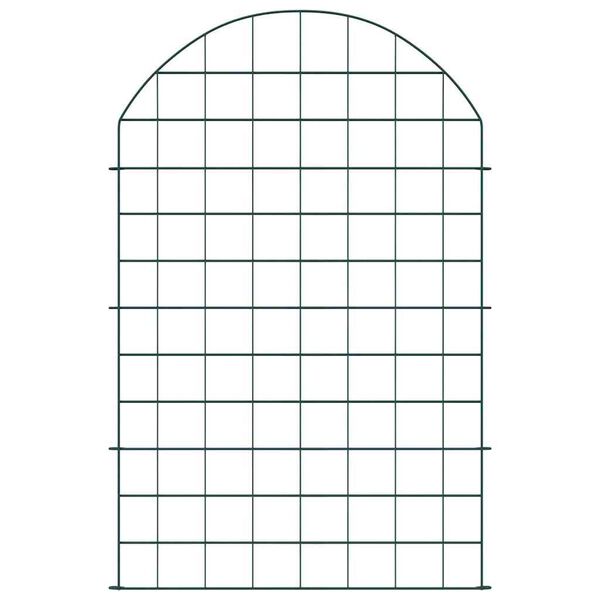 vidaXL Vijverhekken Set 8 pcs Groen 50 x 80 cm Staal