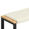 vidaXL Bankkussen corduroy Cr&egrave;mekleurig Diepte 35 cm
