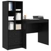 vidaXL Bureau met lade 2 pcs Zwart Eiken