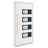 vidaXL Voordeur 110x210 cm aluminium en PVC wit