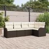 vidaXL Tuin Sofa Set 5 pcs Bruin poly rattan