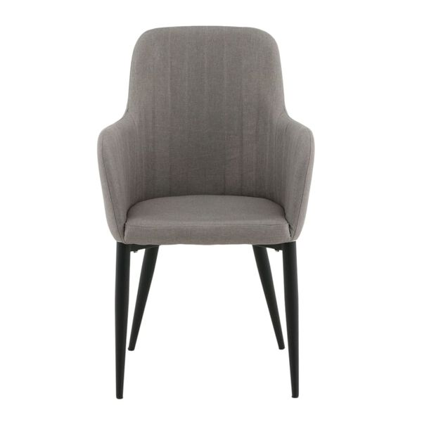 Venture Home Eetkamerstoelen 2 st Comfort polyester zwart en grijs