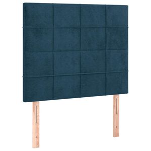 vidaXL Hoofdbord donkerblauw 80x5x118/128 cm fluweel