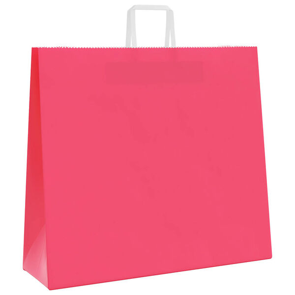 vidaXL Papieren zakken 50 st met hengsels 54x15x49 cm roze
