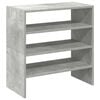 vidaXL Schoenenrekken 2 st stapelbaar 60x30x30,5 cm betongrijs