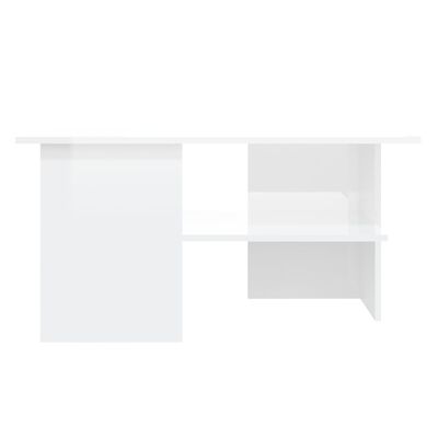 vidaXL Salontafel 90x60x46,5 cm spaanplaat hoogglans wit