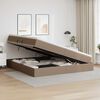 vidaXL Opslag bed met matras Cappuccino 200 x 200 cm Nep Leer