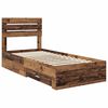 vidaXL Bedframe met lade met hoofdeinde met opslag Bewerkt hout