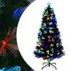 vidaXL Kunstkerstboom met decoratieve touwlichten Groen 120 cm PVC