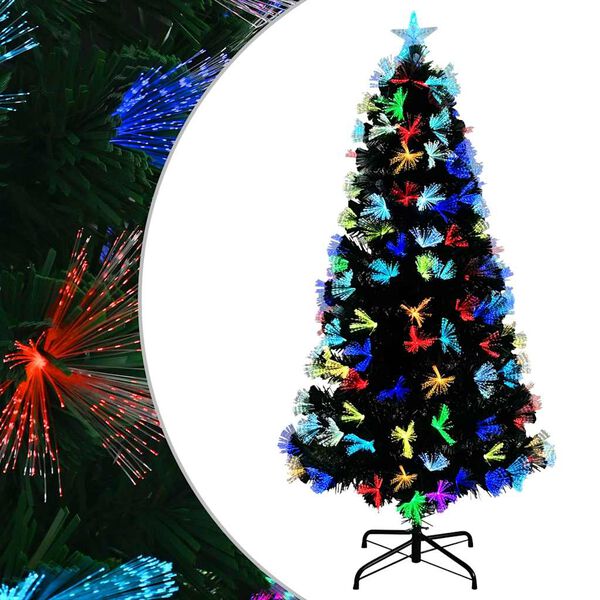 vidaXL Kunstkerstboom met decoratieve touwlichten Groen 120 cm PVC