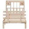 vidaXL Bed met boekenkast zonder matras massief grenenhout 100x200 cm