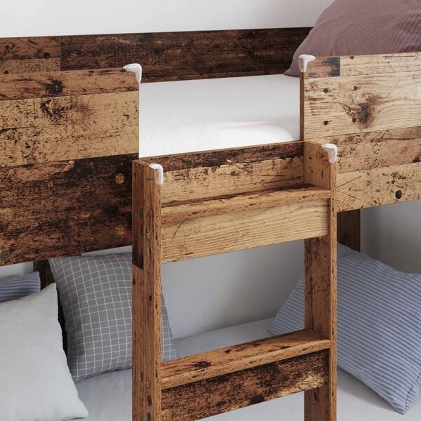 vidaXL Bunk Bed voor Kinderen Oudhout 90 x 200 cm Bewerkt hout