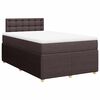 vidaXL Boxspring met matras stof donkerbruin 120x200 cm