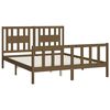 vidaXL Bedframe met hoofdbord grenenhout honingbruin 160x200 cm