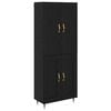vidaXL Highboard Zwart Eiken 69,5 x 34 x 180 cm Bewerkt hout
