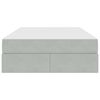 vidaXL Opbergbed met matras met matras Lichtgrijs 120 x 190 cm Fluweel