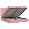 vidaXL Ottoman bed met matras met hoofdeinde Roze 140 x 200 cm Fluweel
