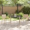 vidaXL Tuin eettafelset 3 pcs Beige poly rattan