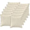 vidaXL Kussen met kussen HOUTEN 12 st Cr&egrave;mekleurig Microfiber Fleece