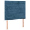 vidaXL Boxspring met matras fluweel donkerblauw 100x200 cm