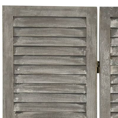vidaXL Kamerscherm met 6 panelen 214x166 cm massief hout grijs