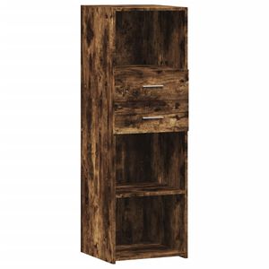 vidaXL Hoge kast 40x42,5x124 cm bewerkt hout gerookt eikenkleurig