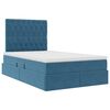 vidaXL Opslag bed met matras Donkerblauw 120 x 200 cm Fluweel