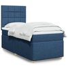 vidaXL Boxspring met matras stof blauw 90x190 cm