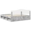 vidaXL Bedframe met hoofdeinde Beton 180 x 200 cm Massief grenenhout