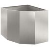 vidaXL Hoek Plantbak Zilver 60 x 60 x 50 cm Roestvrij staal
