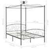 vidaXL Hemelbedframe metaal grijs 140x200 cm