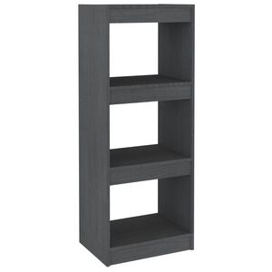 vidaXL Boekenkast/kamerscherm 40x30x103,5 cm massief grenenhout grijs