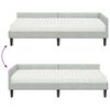 vidaXL Hoekbedframe met Matras Anders 2 pcs Lichtgrijs Fluweel