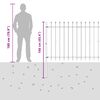 vidaXL Spike Fence Zwart 200 x 130 cm Gepoedercoat staal