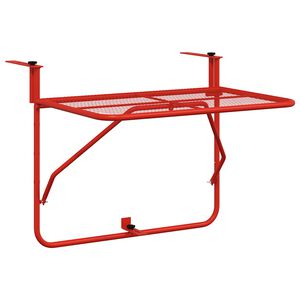 vidaXL Balkontafel 60x40 cm staal rood