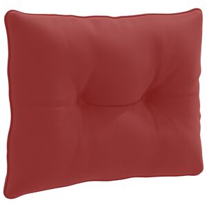 vidaXL Rugkussen PUTTEN 100% Polyester Wijnrood 60 x 40 x 10 cm