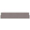 vidaXL Bedframe met matras met matras 2 pcs Taupe Stof