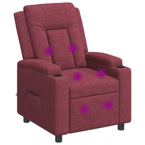 vidaXL Massage-relaxstoel Wijnrood 75 x 95 x 100 cm Stof