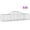 vidaXL Schanskorven 18 st gewelfd 200x50x40/60 cm gegalvaniseerd ijzer