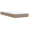 vidaXL Boxspring met matras kunstleer cappuccinokleurig 90x190 cm
