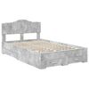 vidaXL Bedframe met hoofdeinde Beton Grijs 120 x 190 cm Bewerkt hout