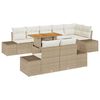 vidaXL Tuin Sofa Set 9 st Beige Poly riet