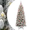 vidaXL Kunstkerstboom Wit 180 cm PVC en Plastic en Staal en PE