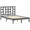 vidaXL Bedframe massief hout grijs 120x190 cm